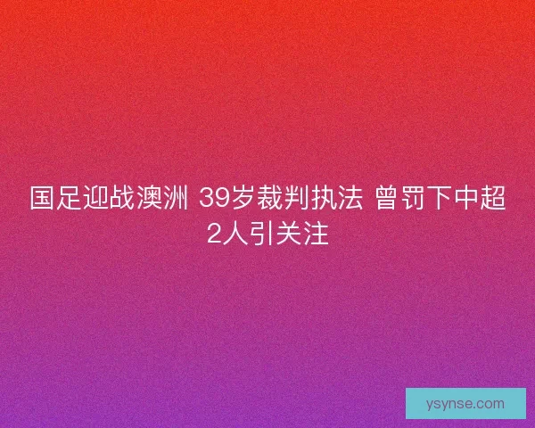 国足迎战澳洲 39岁裁判执法 曾罚下中超2人引关注