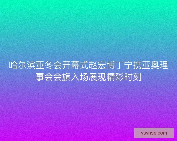 哈尔滨亚冬会开幕式赵宏博丁宁携亚奥理事会会旗入场展现精彩时刻 哈尔滨亚冬会开幕式赵宏博丁宁携亚奥理事会会旗入场展现精彩时刻